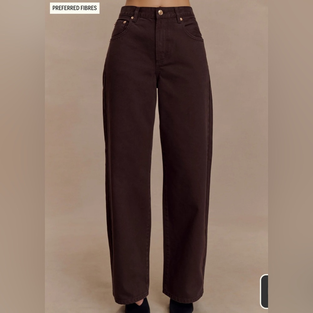 Meshki Mid Rise Denim Jeans - Chocolate (Mannon)